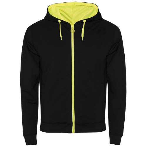 Veste de survêtement personnalisable unisexe - Fuji Noir et Jaune fluo
